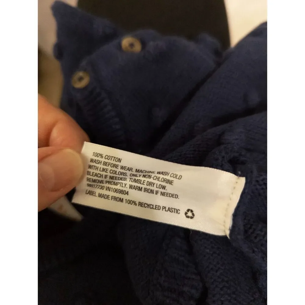 Cat & Jack navy‎ onesie sweater size 24m